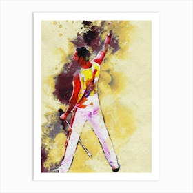 Smudge Of Freddie Mercury Rock On You Art Print