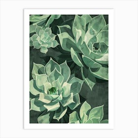 Succulents Plant Minimalist Illustration 2 Art Print