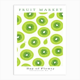 Kiwi Fruit Poster Gift Bay Of Plenty Market Art Print