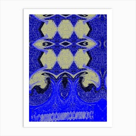 Abstract Blue And Yellow Art Print