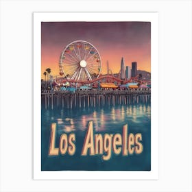 Aihrgdesign A Classic 1960s Travel Poster For Los Angeles 1 Art Print