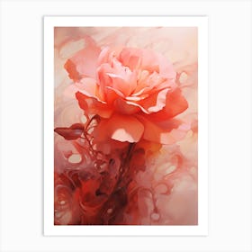 Abstract Rose Art Print