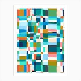 Austin Painted Abstract - Teal Art Print