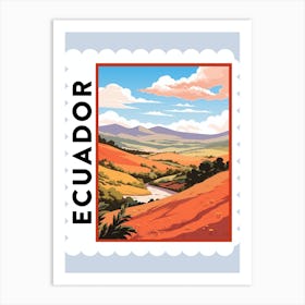 Ecuador Travel Stamp Poster Art Print