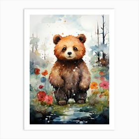 Mountain Monarch Bear In The Heights Art Print