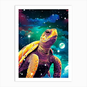 Turtle In Space 3 Art Print