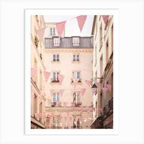 Pink Paris Street View Art Print