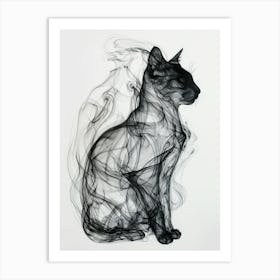 Smokey Cat 3 Art Print