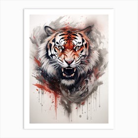 Tiger Art In Symbolism Style 3 Art Print