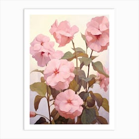 Floral Illustration Impatiens 3 Art Print