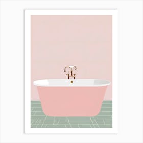 Pink Bathroom Art Print