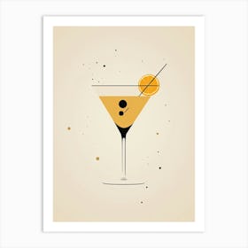 Mid Century Modern Bee S Knees Floral Infusion Cocktail 4 Art Print
