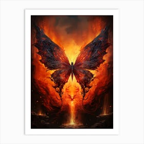 Butterfly Of Fire Art Print