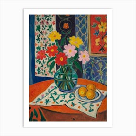 Flowers In A Vase Style Henri Matisse 5 Art Print