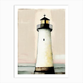 Lighthouse Symbol 1, Abstract Painting Art Print