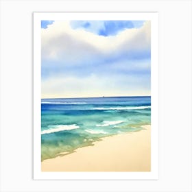 Fingal Bay Beach 2, Australia Watercolour Art Print