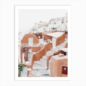 Terracotta 3, Santorini Art Print