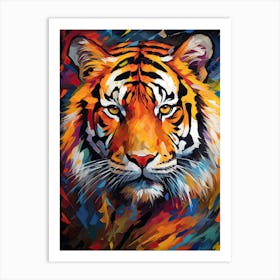 Tiger Art In Expressionism Style 2 Art Print