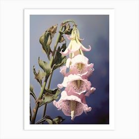 Floral Illustration Foxglove 2 Art Print