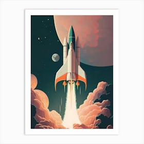 Space Shuttle Launch Art Print