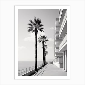 Limassol, Cyprus, Black And White Photography 4 Art Print