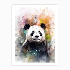 Panda Art In Watercolor Painting Style 4 Art Print