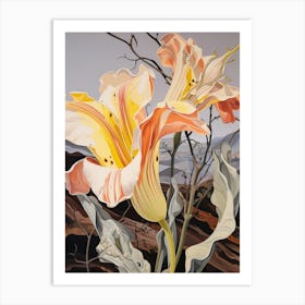 Gloriosa Lily 1 Flower Painting Art Print