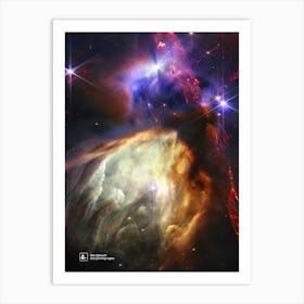 Rho Ophiuchi (James Webb/JWST), Star-forming region — space poster, science poster, space photo, space art, jwst picture Art Print