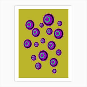 School Of Boodos Yellow Fizzy Formation Art Print