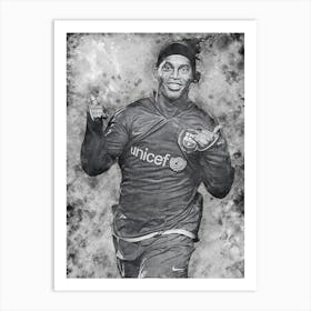 Barcelona Fc - Ronaldo Canvas Print Art Print