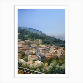 Village In The Mountains Art Print