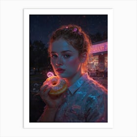 Donut Girl Art Print