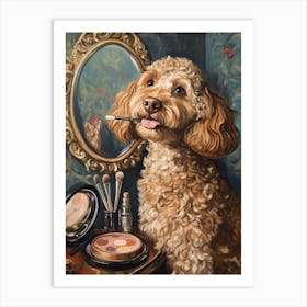 Cockapoo Want Me To Help You With Your Make Up Mum? Art Print