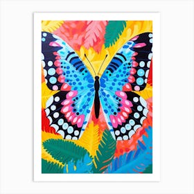 Pop Art Peacock Butterfly 2 Art Print