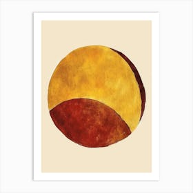 Yellow And Red Circle Art Print