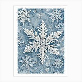 Snowflakes no2 Art Print