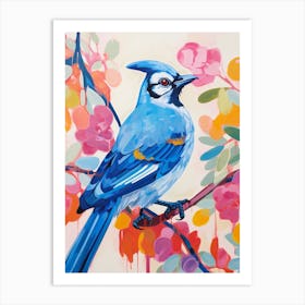 Colourful Bird Painting Blue Jay 3 Art Print
