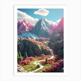 3d Landscape Art Print