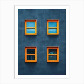 Windows On A Building Art Print