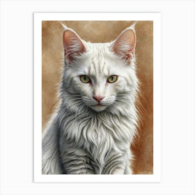 White Cat 1 Art Print