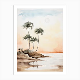 Watercolour Of Pismo Beach   California Usa 1 Art Print