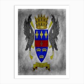 Saint Barthelemy Flag Texture Art Print