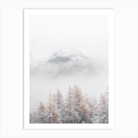 Foggy Winter Forest Art Print