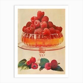 Raspberry Jelly Retro Collage 2 Art Print