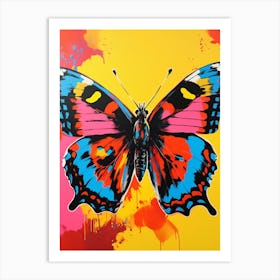 Pop Art Small Tortoiseshell Butterfly  2 Art Print