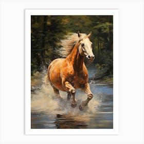 A Horse Painting In The Style Of Acrylic Painting 2 Art Print