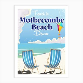 Travel To Mothercombe Beach Devon Art Print