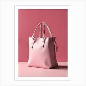 Pink Leather Tote Bag Art Print