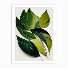 Willow Leaf Vibrant Inspired 1 Art Print