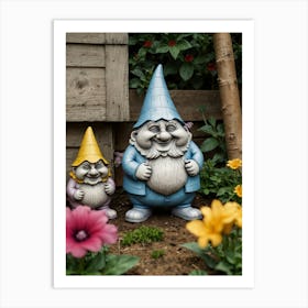 Garden Gnomes Art Print